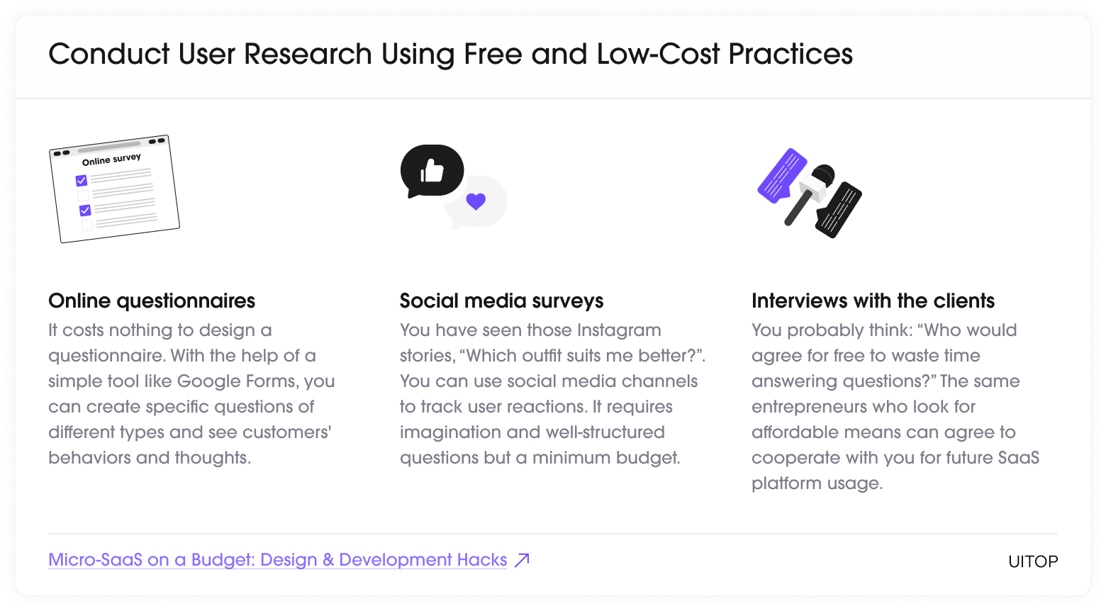 Conduct User Research Using Free and Low-Cost Practices