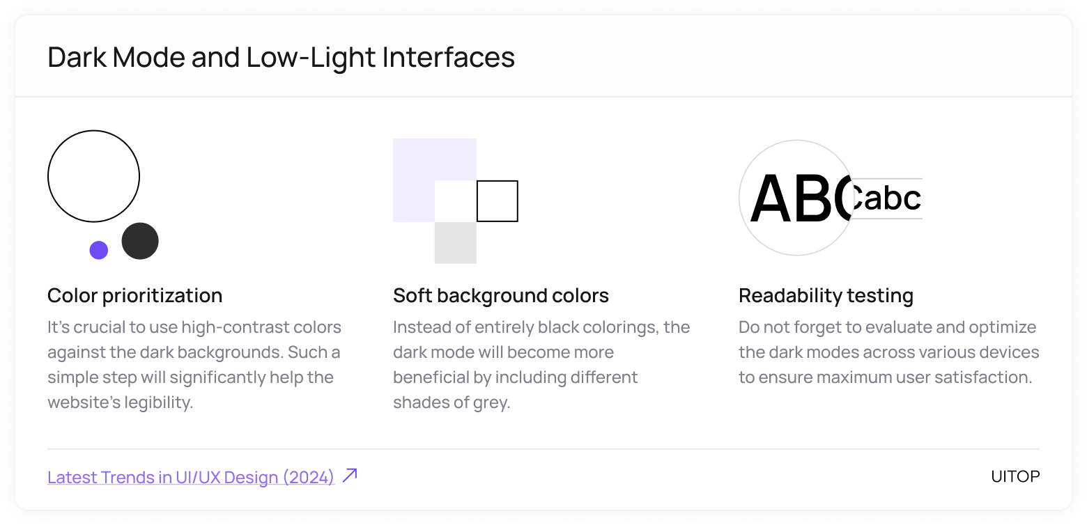 Dark Mode and Low-Light Interfaces