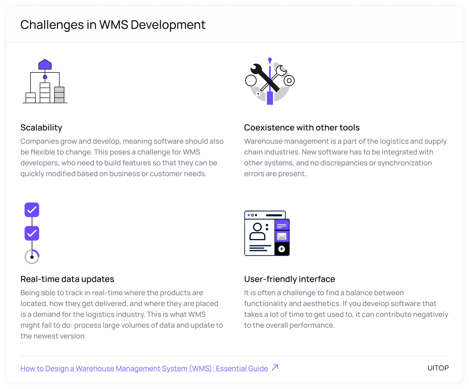 Challenges in WMS development