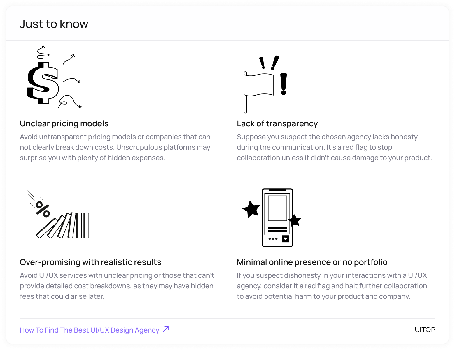 Red flags in UI/UX design agencies