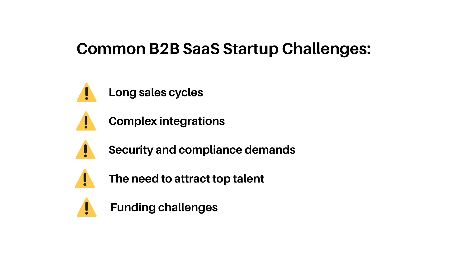 Common B2B SaaS Startup Challenges