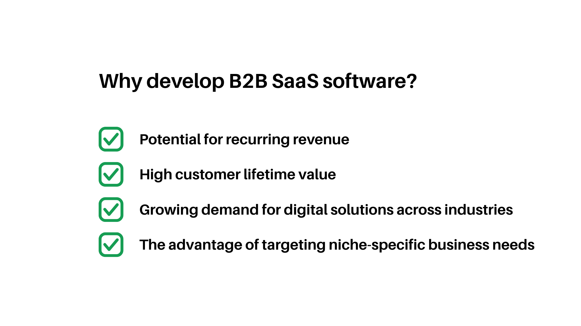 Why develop B2B SaaS software?