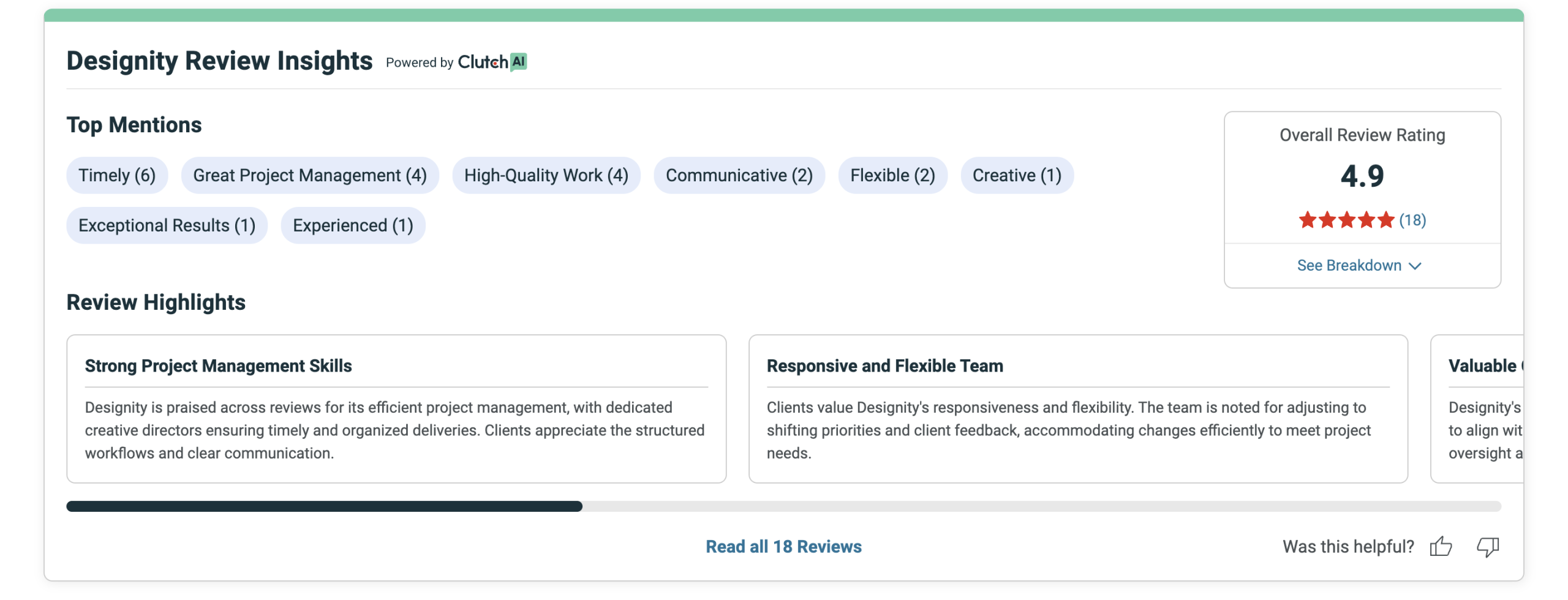 Designity Clutch rating