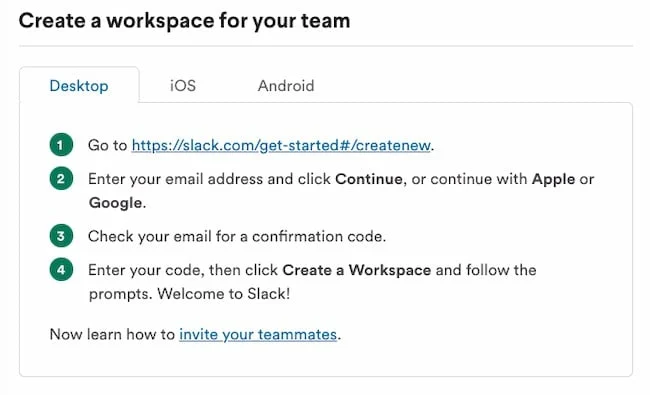 Slack Sign-Up Flows