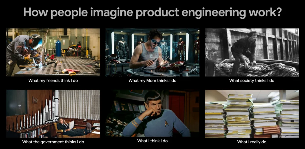 How people imagine product engineering work