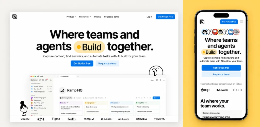 Notion website