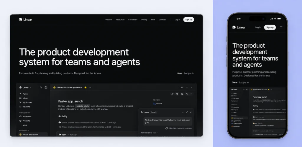 Linear website